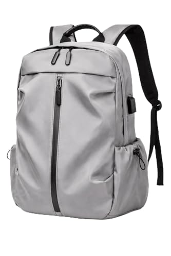 Mochila Masculina Faculdade Impermeável Notebook Entrada Usb (Cinza)
