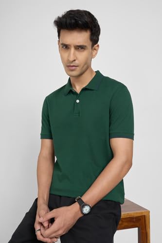 Image of Peregrine by Pantaloons Men's Solid Slim Fit Polo Shirt