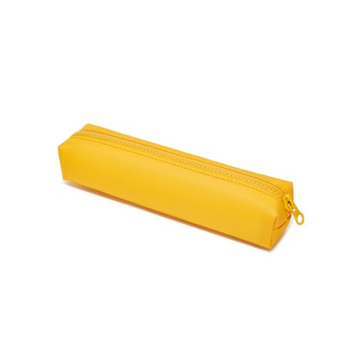 Image of Oxford Fabric Color Pencil Case Multifuncional and Simple with Zipper for School (Yellow,Oxford Fabric)