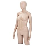 [ダイセイ] マネキン ひざ上トルソー レディース 高さ105㎝ アーム付 [9号サイズ] B83×W62×H85㎝ 女性用 腕付き上半身 マネキン プラスチック製 店舗 ディスプレイ MK-8101A 顔なし