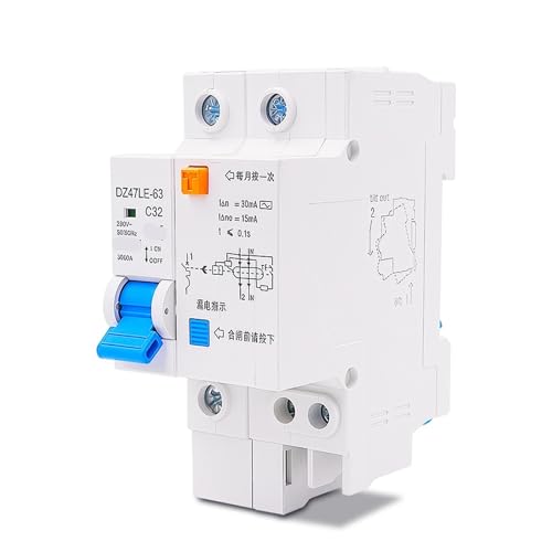 Interruptor diferencial DZ47LE-63 20A 1P+N para protección de sobrecarga 2
