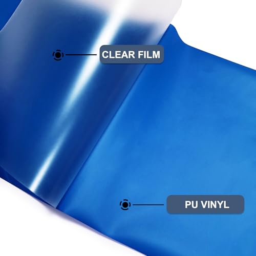 Image of Lake Blue Heat Transfer Vinyl HTV Roll Matte PU 12 inch x 15 ft. | Easy to Cut, Weed & Transfer, Lake Blue Iron On Vinyl for Cricut, Silhouette Cameo & Other Craft Cutter Cutting Machine