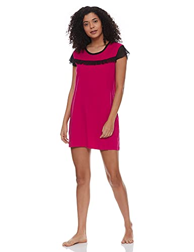 Image of Klamotten Women's Cotton Mid Thigh Length Regular Nightdress