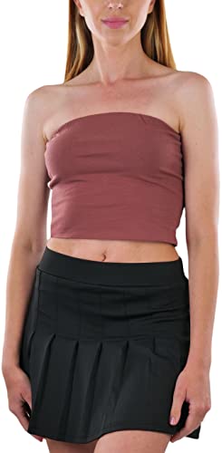 Image of ToBeInStyle Women's Cotton-Spandex Blend Stretchy Tube Top