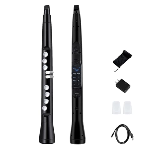 Costzon Electronic Wind Instrument, Portable Mini Digital Electric Saxophone with MIDI, 100 Tones...