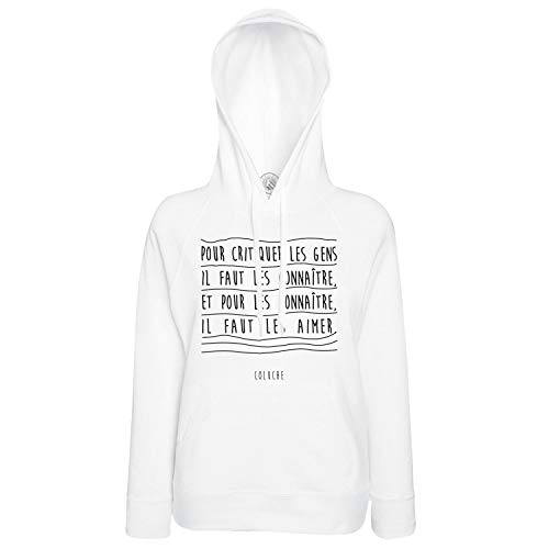 Sweat à capuche Coluche sweat-shirt imprimé citations célèbres pour homme et femme