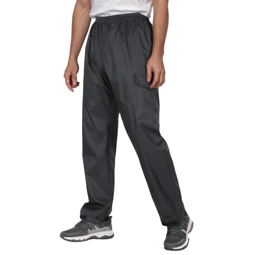 Ynport Crefreak Pantaloni da Uomo Impermeabili Antivento Pantaloni da Pioggia Spessi e Spessi per...