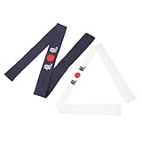 LEDMOMO 2個風ヘッドバンド サムライ 空手 スポーツ用 吸汗性 和風デザイン 男性 女性兼用