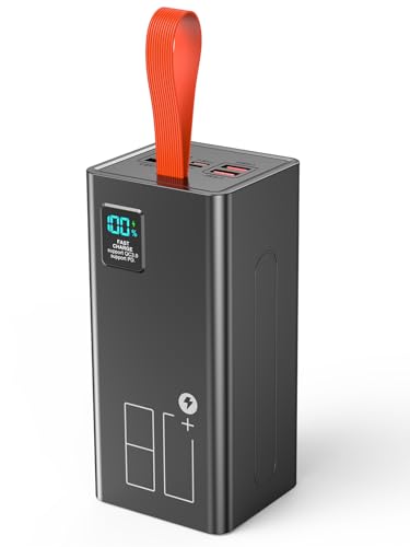 Power Bank 80000mAh, Caricatore Portatile PD 30W & QC 3.0 con Schermo Digitale, Ricarica Rapida, Grande Capacità, 5 Uscite e 2 Ingressi, Batteria Esterna per iPhone