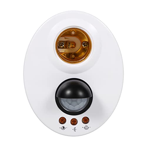 Gavigain Zoccolo della luce, portalampada del sensore zoccolo impermeabile della lampada E27 110-250V induzione del corpo umano automatico portalampada a incandescenza per la crescita, la pianta, il s
