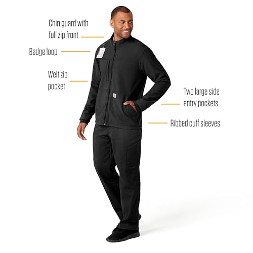 Carhartt Scrubs C80023 Men's Rugged Flex® Modern Fit Bonded Fleece Jack2
