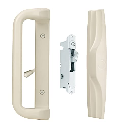 House Guard Beige Color Patio Door Handle Set with Mortise Lock,Suitable for replacement Sliding Patio Doors Lock 3-15/16”Screw Hole Spacing.Choices That Add a Unique To Your Patio Glass Sliding Door.