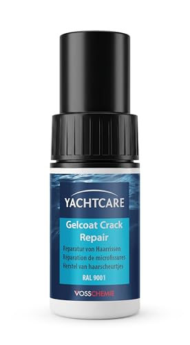 Yachtcare Gelcoat Crack Repair 9 ml – RAL 9001 Blanco Crema – Juego de reparación de Fibra de Vidrio