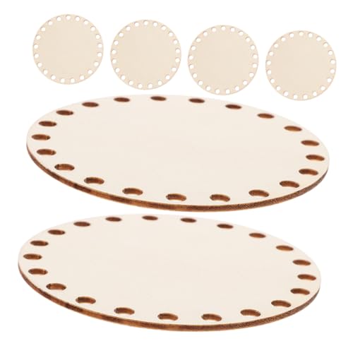 HOOTNEE DIY Wooden Weaving Base 6pcs Wooden Knitting Base for Custom Handbags Storage