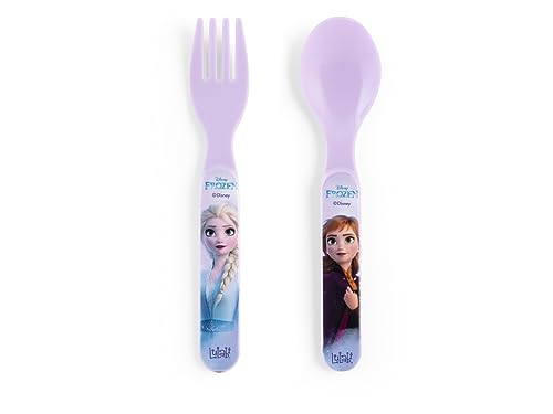 Lulabi Frozen Löffel und Gabel Set, Polypropylen, Lila