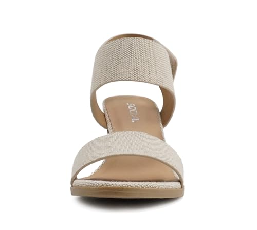 Image of Soda Wait-A ~ Women Open Round Toe Chunky Heel Ankle Strap High Heel Dress Sandals