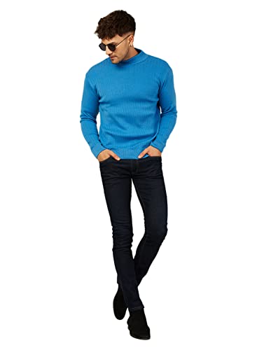 Image of Kvetoo Men High Neck Full Sleeve Winter Woolen Sweater