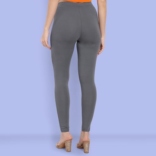 Image of ONE SKY Women Full Length Leggings | Cotton Modal Spandex Blend | High Waist Stretchable & Bio-Washed Fabric | Colour-Lock Technology | Comfortable Leggings for Women