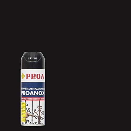 Miniatura 2 de Esmalte Proanox Directo Sobre Óxido En Spray. Satinado. Negro Ral 9005. 400 Ml. Proa. Esmalte Antioxidante Para Metales Sin Necesidad De Imprimación. Exterior E Interior.