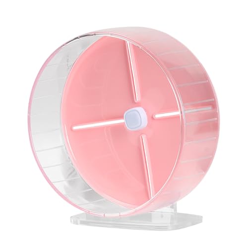 HARUMAKI ハムスター回し車 超静かなハムスターの練習の車輪 小動物用ホイール サイレントホイール クリア 静音タイプ 安定 走りやすい 互換性 透明感 大直径26cm/24cm ストレス解消 滑り止め 高さ調整可能 ゴールデンハムスタ ジャンガリア