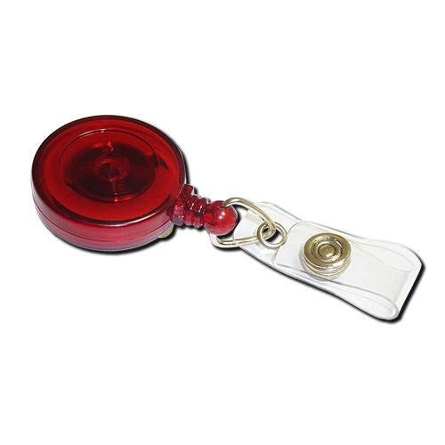 Identity-Plus: Red Retractable YoYo Ski Badge Reel (50)
