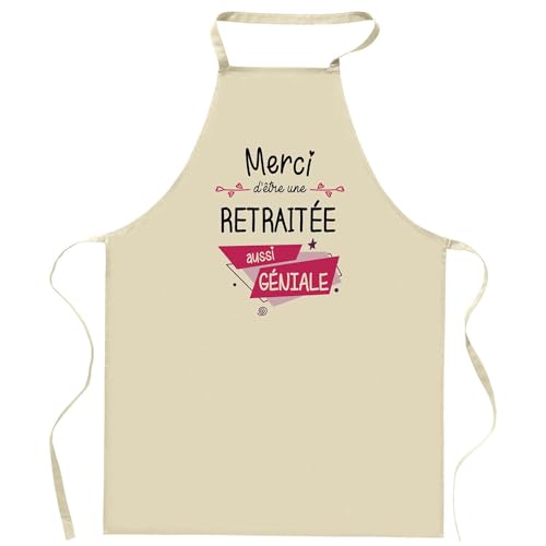 Tablier de cuisine pour femme retraitée Planetee blouson chic