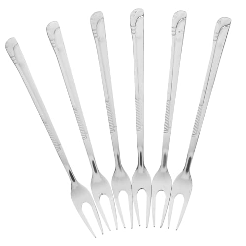 Alipis 6pezzi Forchette in Acciaio Piccole Per Antipasti Da Menù e Dessert Resistenti e Lavabili Mano Lavastoviglie Per Frutta e Occasioni Speciali