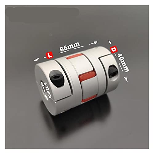 WAAZVXS Coupler 1PC D40 L66 Flexible Coupler Shaft Size for CNC Jaw 8/10/12/14/16mm (Inner Diameter : 8 to 22)