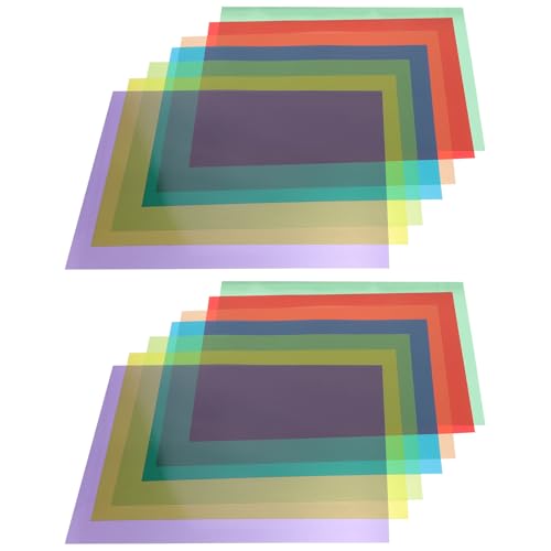 SOLUSTRE �ʐF�Z���n���V�[�g 14���Z�b�g PVC�f�ނ̃n�[�h�V�[�g ���ʂȐF�ʃN���t�gDIY�⑋�����p A4�T�C�Y