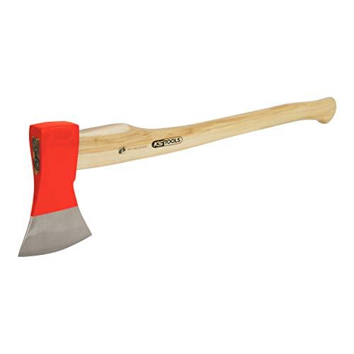 KS Tools 140.2066 Hacha de leñador, Cabeza forjada de Acero Especial de...