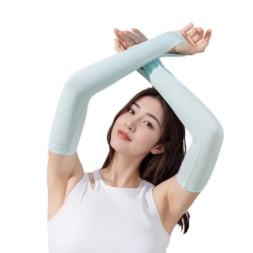 アームカバー レディース 46cm 薄型 UPF50+ 日焼け防止 冷感 夏 uvカット 速乾 通気性 サムホール アームスリーブ スポーツ ゴルフ ランニング 運転中 釣り