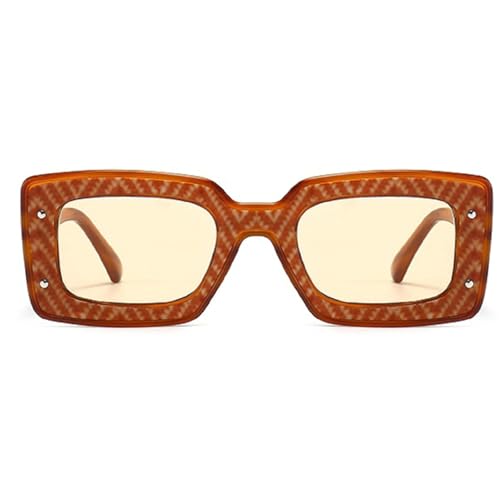 Image of Fashion Square Sunglasses For Women Men Rivet Decoration Luxury Ladies Sun Glasses UV400 Shades Lady Leopard Eyewear