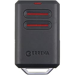 ERREKA KUMA KU02 Compatible con Erreka LUNA y Erreka RESON - Modelo Más Resistente de 2 Botones de Código Fijo - 2 Canales 433 MHz - Distancia 100 metros - Con Anilla para Llavero