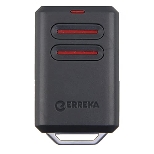 ERREKA KUMA KU02 Compatible con Erreka LUNA y Erreka RESON - Modelo Más Resistente de 2 Botones de Código Fijo - 2 Canales 433 MHz - Distancia 100 metros - Con Anilla para Llavero
