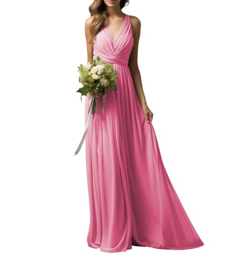 Abito da damigella d'onore da donna in chiffon per matrimonio