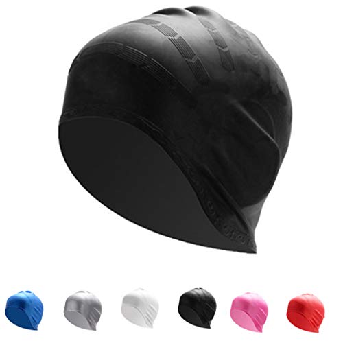 Silicone Natação Caps Swim Mulheres Cabelo Comprido Chapéu Ears Proteger Esportes Piscina Cap