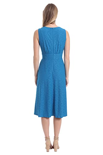 Image of London Times Women's Dresses Inset Waist Midi Dress Career Office Occasion Guest of