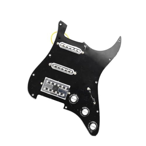 Pickguard SSH pour guitare électrique 2T1V avec électronique de précision noire