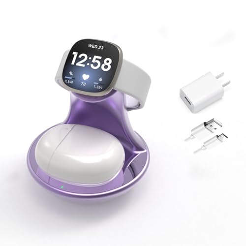 Soporte de carga estable para Fitbit Sense 2 y AirPods Pro con base fija