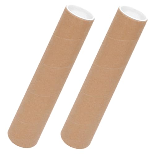 VILLFUL 2pcs Heavy Duty Mailing Tube Tubing Poster Storage Holder Mailing Tubes with Caps Preroll Tubes Test Tubes Play Packaging Postal Clear Storage Tubes Spreader Paper Storage Tube Abs