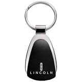 Au-TOMOTIVE GOLD, INC. Officially Lincensed Black Tear Drop Key Chain for Lincoln