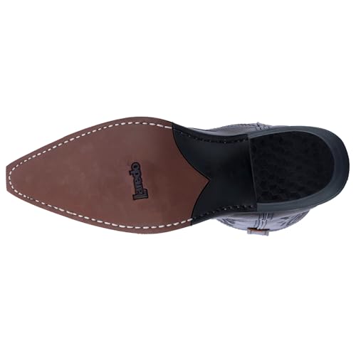 Image of Laredo Mens Hawk Embroidered Snip Toe Pull On Casual Boots Mid Calf - Black