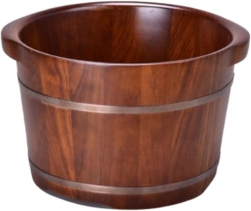 Cubeta de baño para pies de madera con tapa miniatura 1