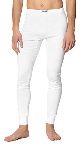 Timone Calzamaglia Uomo Lunga TI30-127(Bianco, XL)
