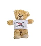 DogsMakeMeHappy Pugs Teddy Bear, Pug Gift, Gift Stuffed Animal, Plush Teddy Bear with Tee, Welcoming Baby Gift, Gift for Her, Gift for Newborn, Birthday Christmas Basket Gift Idea