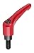 Kipp 06460-21027X45 Zinc Adjustable Handle with M10 External Thread, Modern Design Style, Steel Components, Metric, Ruby Red Powder-Coated Finish, Size 2, 45 mm Screw Length