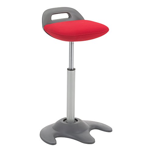 Image of Learniture Sit-to-Stand Active Motion Perch Stool, Red /Grey Seat LNT-NES3021RD-SO