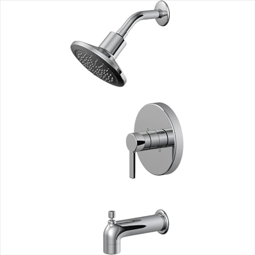 EZ Flo 10675 10675-Kit de embellecedor para bañera desviador Deslizante y Cabezal de Ducha, Cromado