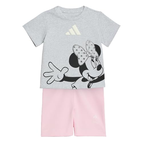 adidas Bébé fille Disney Minnie Mouse Jogger Track_Suit, light grey heather/off white, 2-3 Years