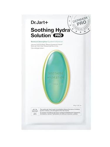 Dr.Jart+ Dermask Soothing Hydra Solution Korean Face Mask for Visibly Irritated Skin | Sheet Mask | Korean Skin Care | Travel Size, 1 Pack